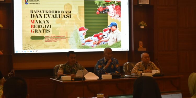 Rapat Evaluasi Program MBG, Dipimpin Wabup Tuban Bersama Dandim dan Sekda