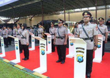 Kapolres Mojokerto Kota Pimpin Sertijab Wakapolres dan Sejumlah PJU, Tekankan Profesionalisme dan Adaptasi Cepat