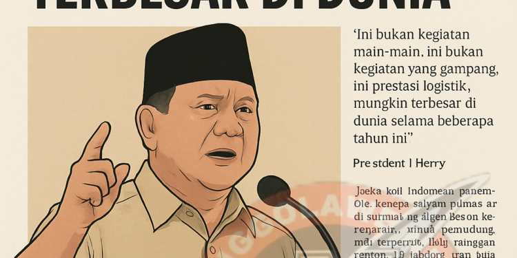 Prabowo Sebut MBG sebagai Prestasi Logistik Terbesar di Dunia, Media Ronggolawe News Soroti Dimensi Strategis dan Dampak Sosialnya