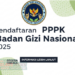 Pendaftaran PPPK  Badan Gizi Nasional 2025
