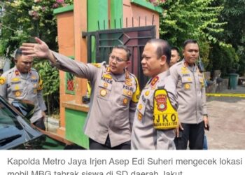 Kapolda Metro Tinjau Langsung Lokasi Kecelakaan Mobil MBG di SDN Kalibaru 01: Investigasi Dipercepat, Protokol Pengiriman Dievaluasi