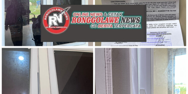 Pencurian di Perumahan Mutiara Kopen, Lima Ponsel Raib Kerugian Ditaksir Rp. 20 Juta