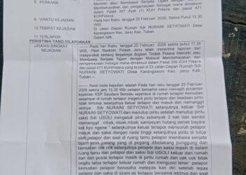 Penanganan Kasus Sajam Jenu Dipertanyakan