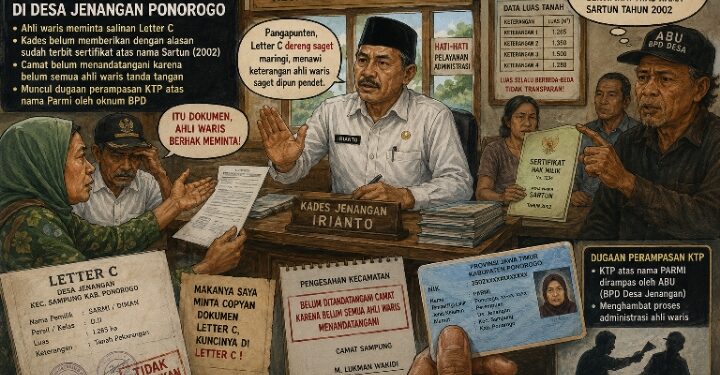Pengesahan Surat Ahli Waris Tertunda, Muncul Dugaan Perampasan KTP di Desa Jenangan