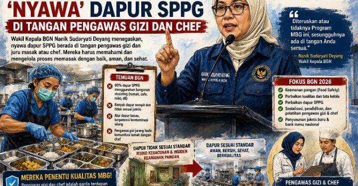 Dapur MBG Disorot, BGN Akui Banyak SPPG Belum Sesuai Standar: “Nyawa Program Ada di Pengawas Gizi dan Chef”
