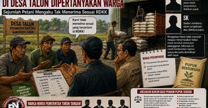 Distribusi Pupuk Subsidi di Desa Talun Dipertanyakan, Petani Mengaku Tak Terima Sesuai RDKK