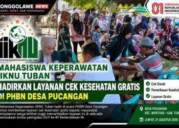 Mahasiswa Keperawatan IIKNU Tuban Hadirkan Layanan Cek Kesehatan Gratis di PHBN Desa Pucangan – Montong