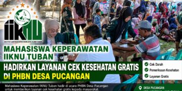 Mahasiswa Keperawatan IIKNU Tuban Hadirkan Layanan Cek Kesehatan Gratis di PHBN Desa Pucangan – Montong